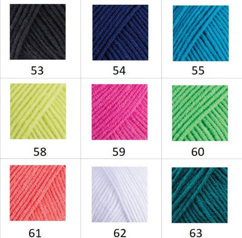 Amigurumi Soft Cotton Yarn Yarnart Jeans Crochet Baby Yarns Etsy