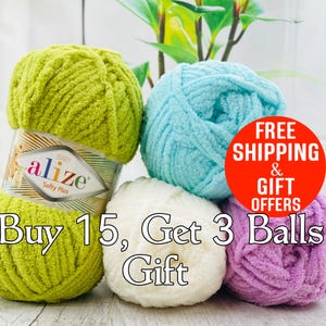 Alize Softy Plus Chenille Yarn: Ultra Soft Bulky Yarn for Baby Blankets