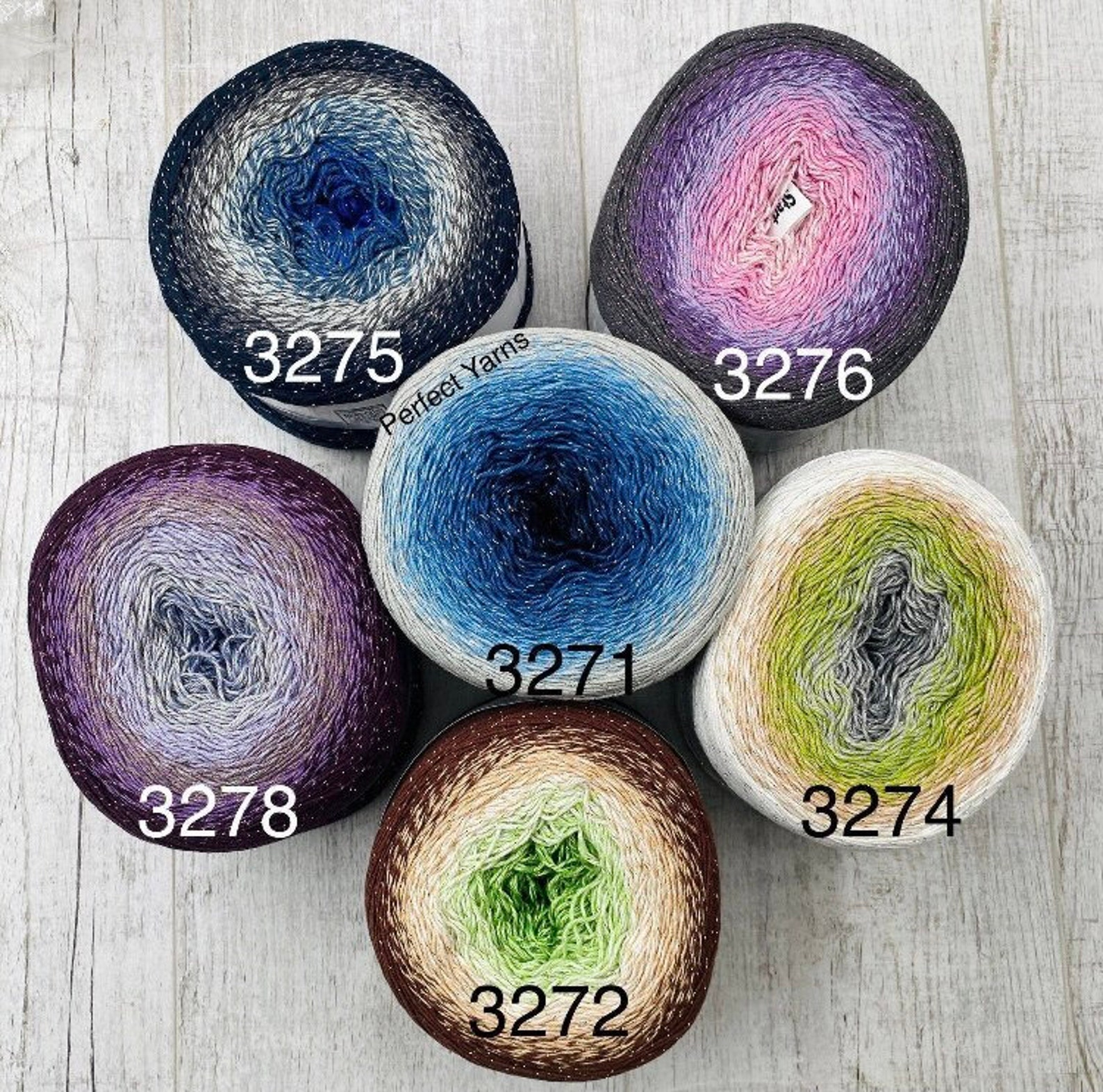 Glitter Cake Yarn Yarnart Flowers Moonlight Glitter Cotton Etsy