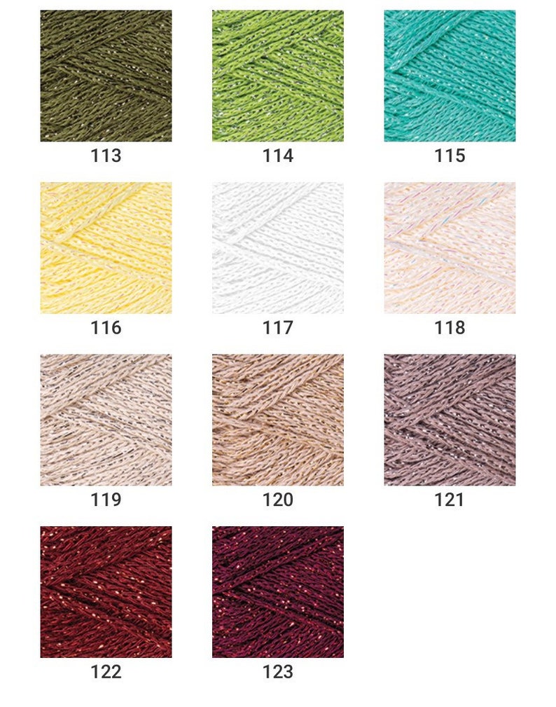 Yarnart Elegance Glitter Cotton Yarn Crochet Yarn Knitting - Etsy