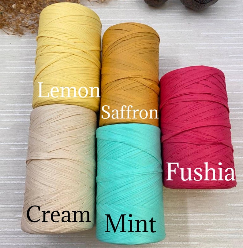 Raffia Yarns Crochet Raffia Yarn Raffia Bag Yarns 140 Gr Etsy