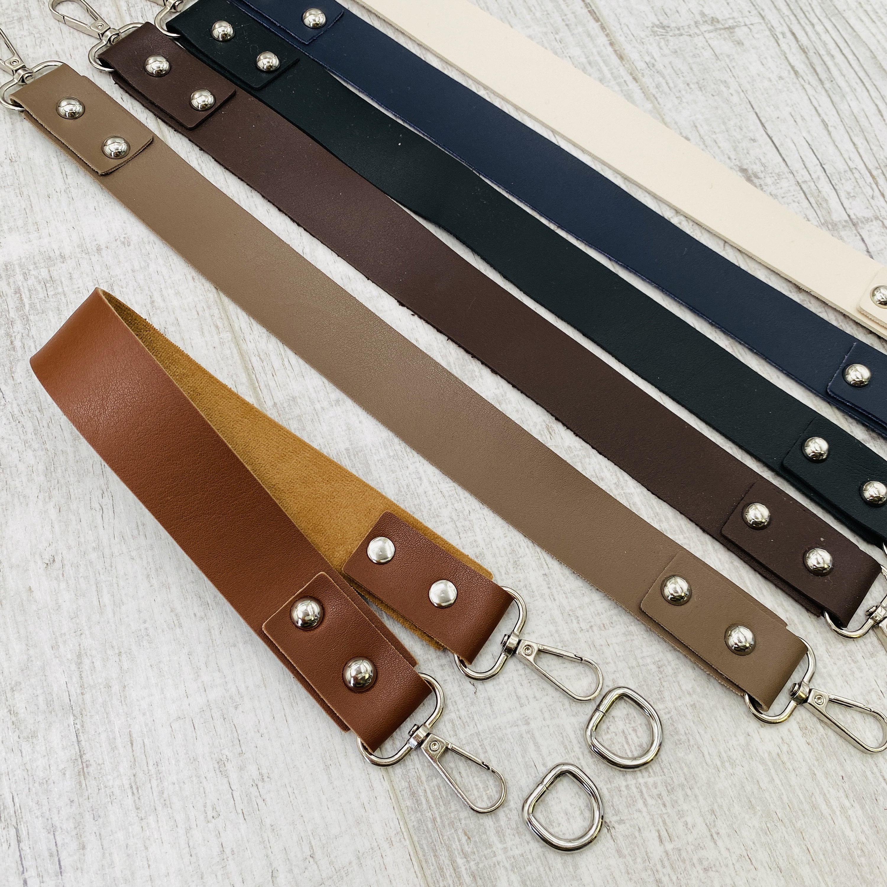 Faux leather bag handles new arrivals