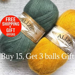 Wollgarn, Alize Angora Goldwolle Garn, Mohairgarn, Strickgarn, Häkelgarn, Alize Garn, Häkelgarn, Lace-Garn, Angorawolle, Stricken