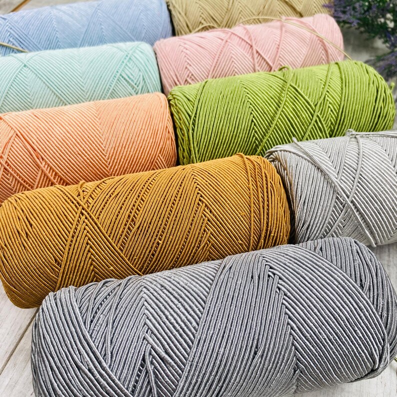 1 mm Cotton bag yarn, 200 grams. 200 mt. handmade hobo bag, pattern hobo bag, yarn hobo bag, material hobo bag, accessories hobo bag image 17