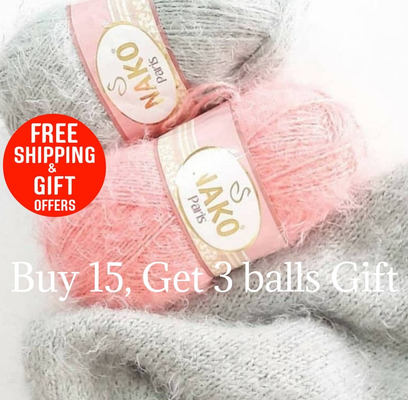 NAKO Paris Knitting Yarn Crochet Yarn Acrylic Yarn Shawl Etsy