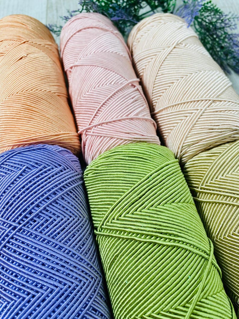 1 mm Cotton bag yarn, 200 grams. 200 mt. handmade hobo bag, pattern hobo bag, yarn hobo bag, material hobo bag, accessories hobo bag image 13