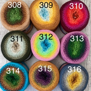 Cotton Shawl Cake fine Yarn, Wraps Dresses Fine Cotton Fiber, Multicolor whirl crochet knitting yarn, YarnArt Flowers Thin yarn, 8.82 oz image 8