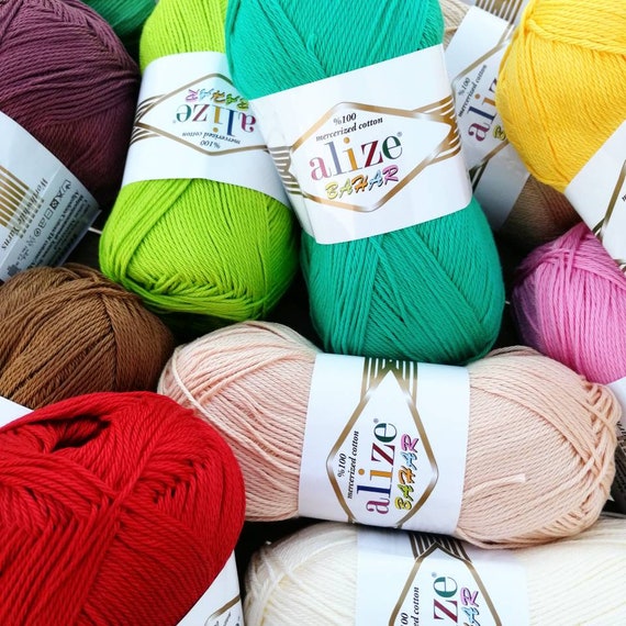 Cotton yarn %100 Alize Bahar alize yarn Crochet yarn | Etsy