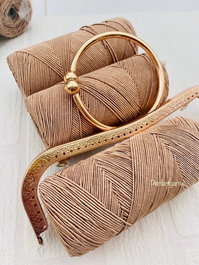 1 mm Cotton bag yarn, 200 grams. 200 mt. handmade hobo bag, pattern hobo bag, yarn hobo bag, material hobo bag, accessories hobo bag image 16