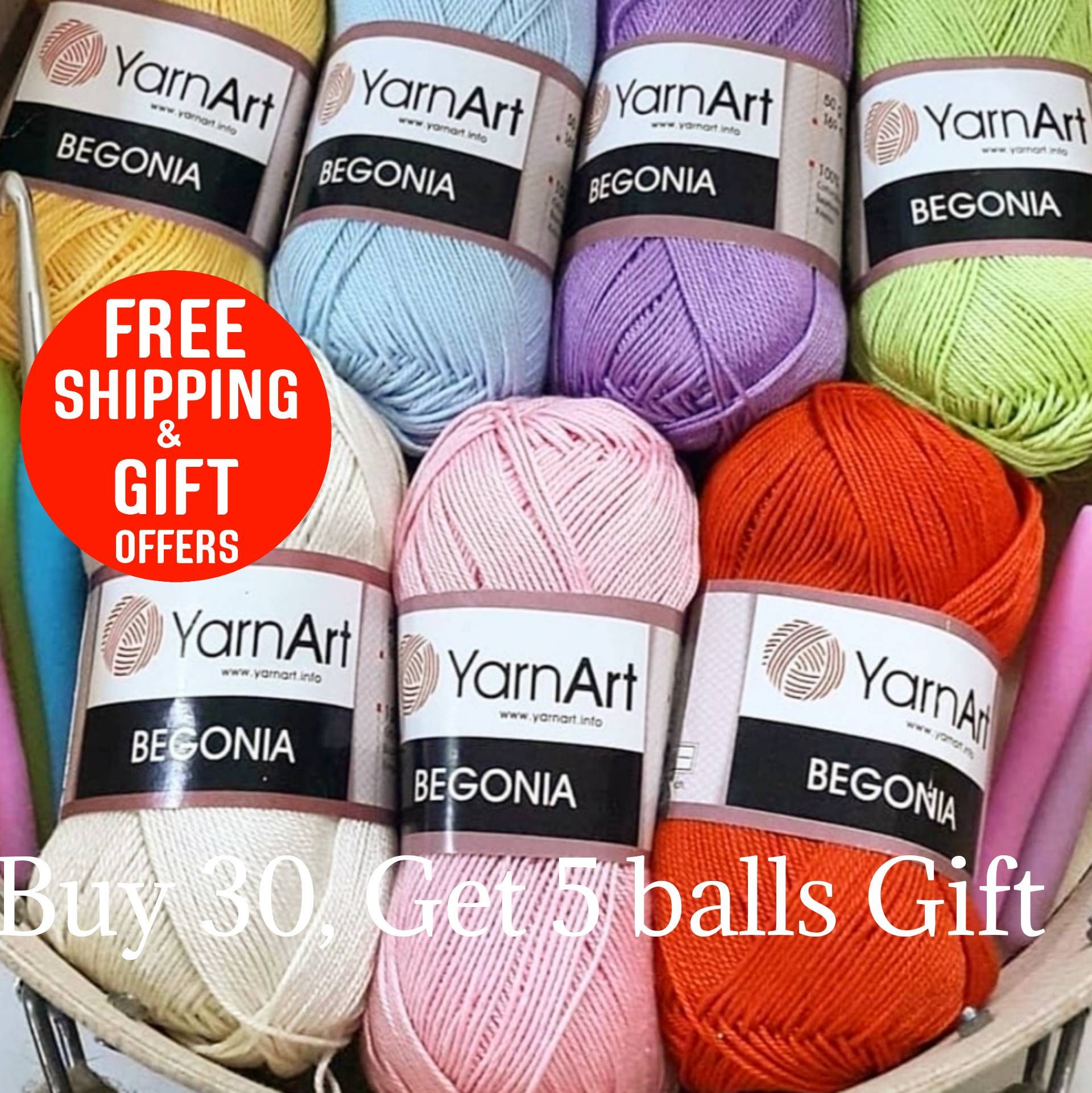 Yarnart Begonia Mercerized Cotton Yarn Crochet Yarn Etsy Singapore