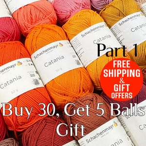 Soft Cotton Amigurumi Yarns, Schachenmayr Catania yarn, 100 full colors amigurumi yarn fill , 4 ply sport amigurumi cotton fiber yarn, Part1