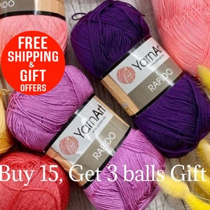 Yarnart Dolce Yarn by yarnart Soft Chenille Velvet Super Bulky Yarn Blanket  amigurumi Crochet Yarn 100 Gram (3.53 oz) 131 Yards (779)