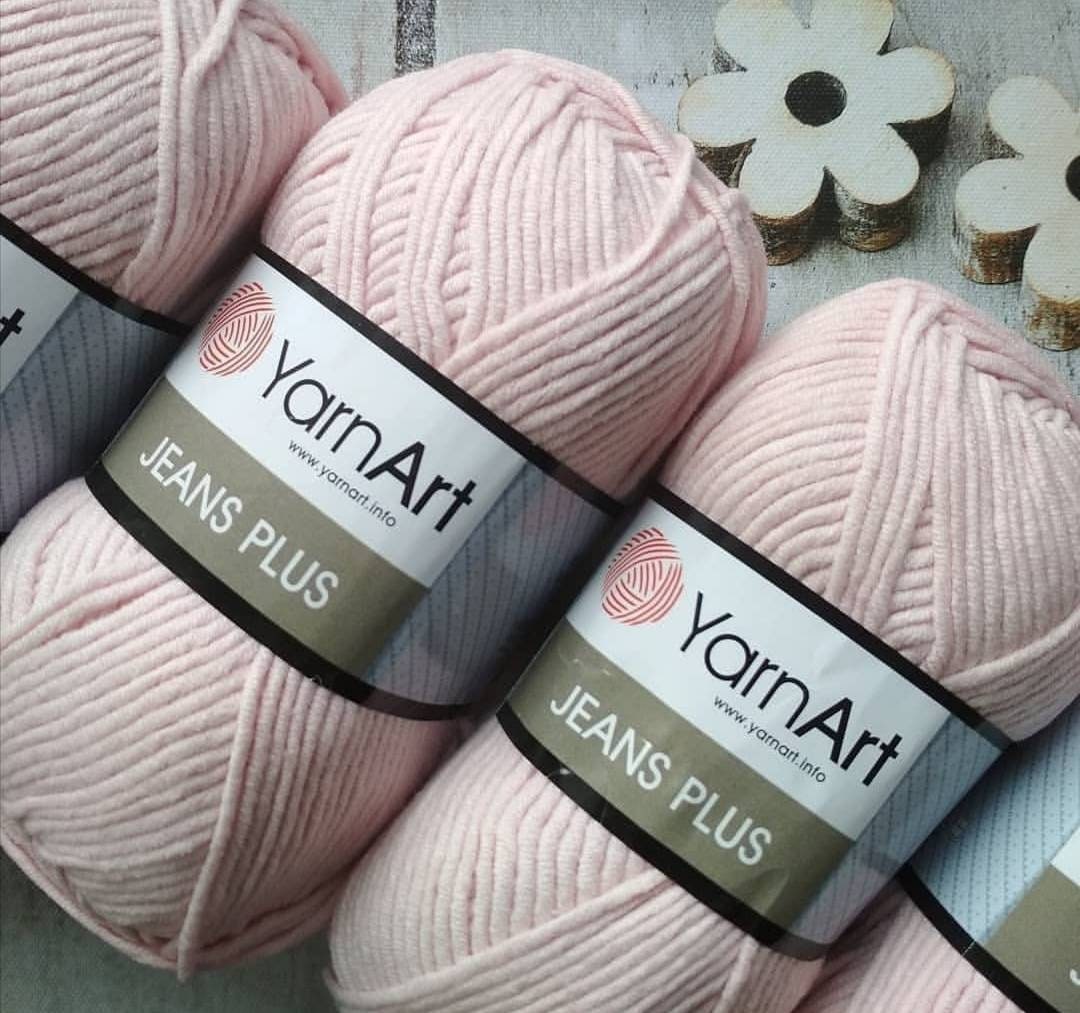 YarnArt Jeans Plus Cotton Yarn, Baby Pink - 18 - Hobiumyarns