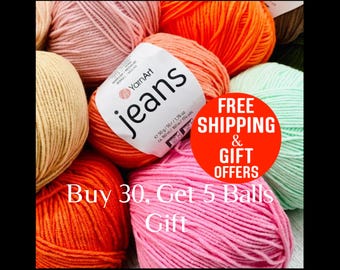 Soft Cotton Amigurumi Yarnart Jeans Yarns, 70 full colors available, Handmade amigurumi yarn, Yarn Art jeans, 4 ply sport amigurumi yarn