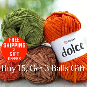 Chenille Yarn, FREE SHIPPING, Chunky Chenille Yarn, Hand Knitting