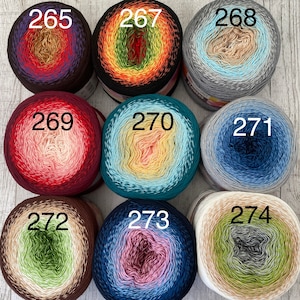 Cotton Shawl Cake fine Yarn, Wraps Dresses Fine Cotton Fiber, Multicolor whirl crochet knitting yarn, YarnArt Flowers Thin yarn, 8.82 oz zdjęcie 6