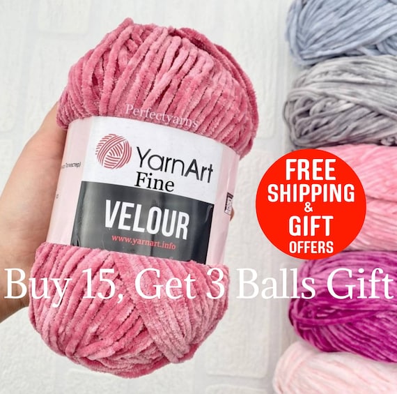 Velvet amigurumi yarn Yarnart velour yarn Knitting baby Velour