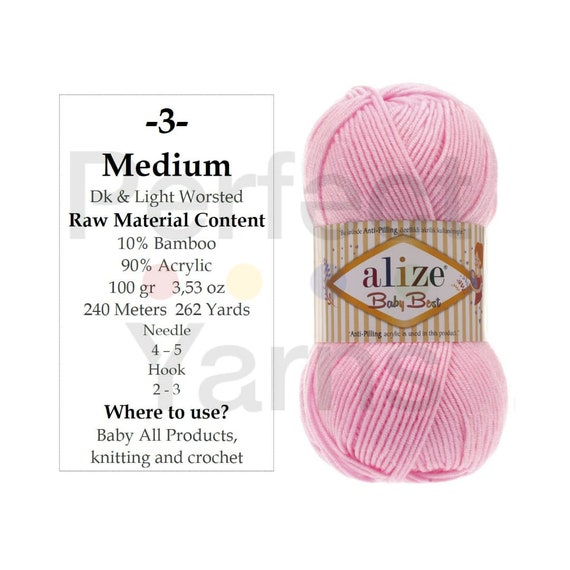 Hypoallergenic Yarn , Baby Yarn, Alize Baby Best, Soft Yarn