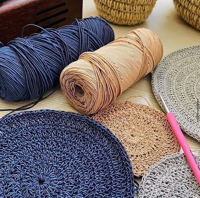 1 mm Cotton bag yarn, 200 grams. 200 mt. handmade hobo bag, pattern hobo bag, yarn hobo bag, material hobo bag, accessories hobo bag image 20
