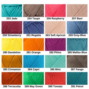 Amigurumi cotton yarns, shiny cotton yarn, shiny Amigurumi yarns, doll yarns, Catania yarns, Schachenmayr yarn, Part 1, code 100 to 304 image 6