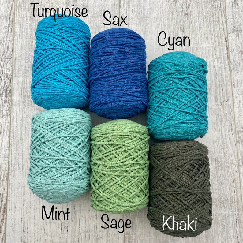 2mm Cotton Macrame Yarn 135 Mt 225 Gr 147 Yards Macrame Etsy