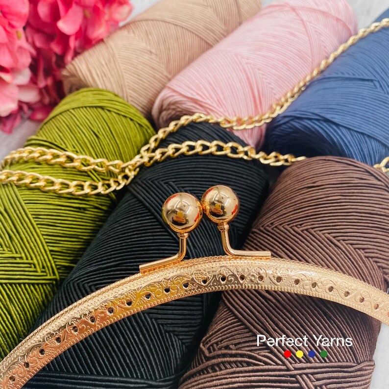 1 mm Cotton bag yarn, 200 grams. 200 mt. handmade hobo bag, pattern hobo bag, yarn hobo bag, material hobo bag, accessories hobo bag image 15