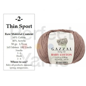 Gazzal baby Cotton, cotton yarn, Knitting Yarn, crochet yarn, baby yarn, hypoallergenic yarn, gazzal, gazzal baby yarn, baby cotton, gazzal image 3