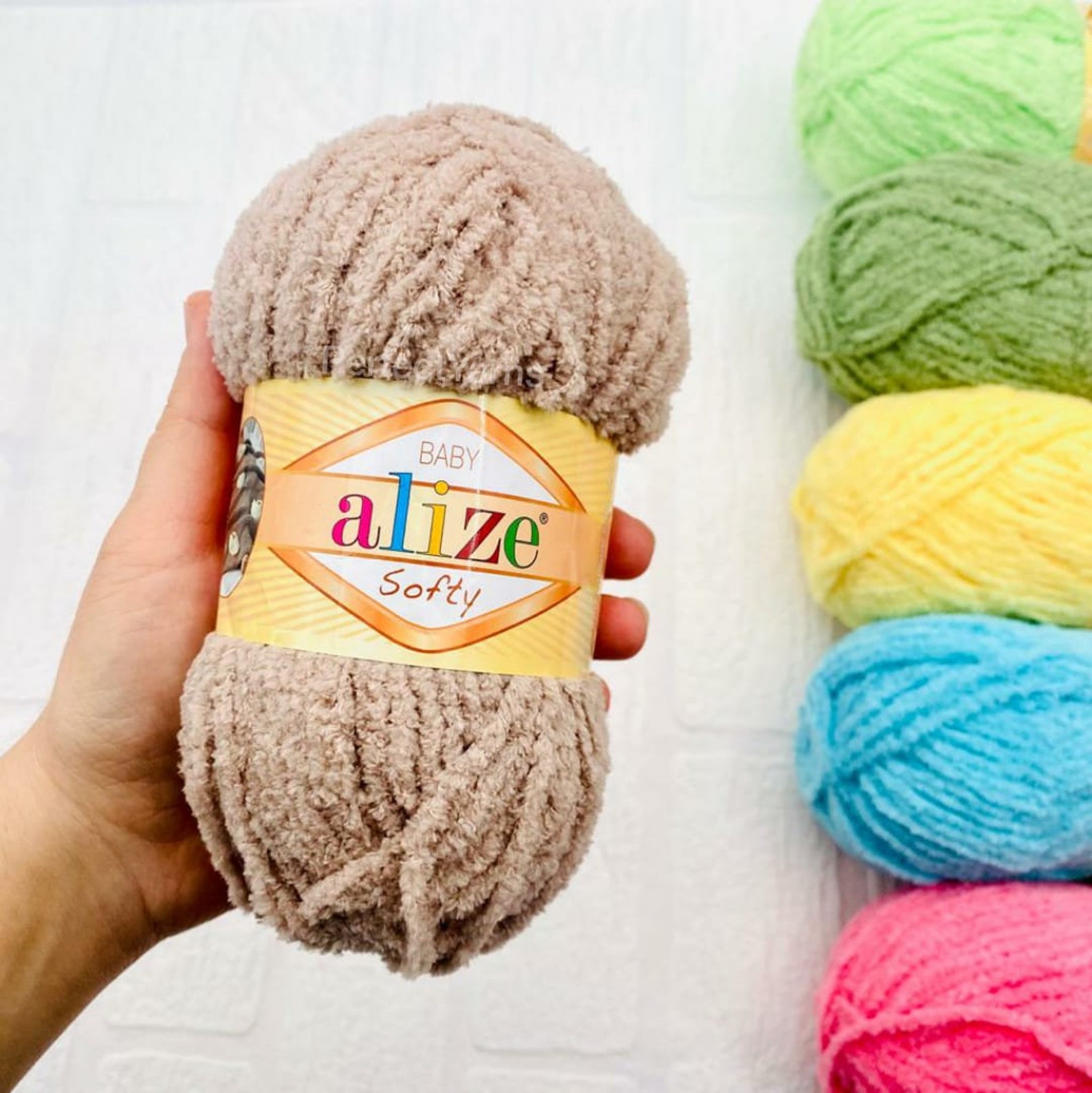 Alize softy knitted yarn. baby yarn alize baby yarn softy | Etsy
