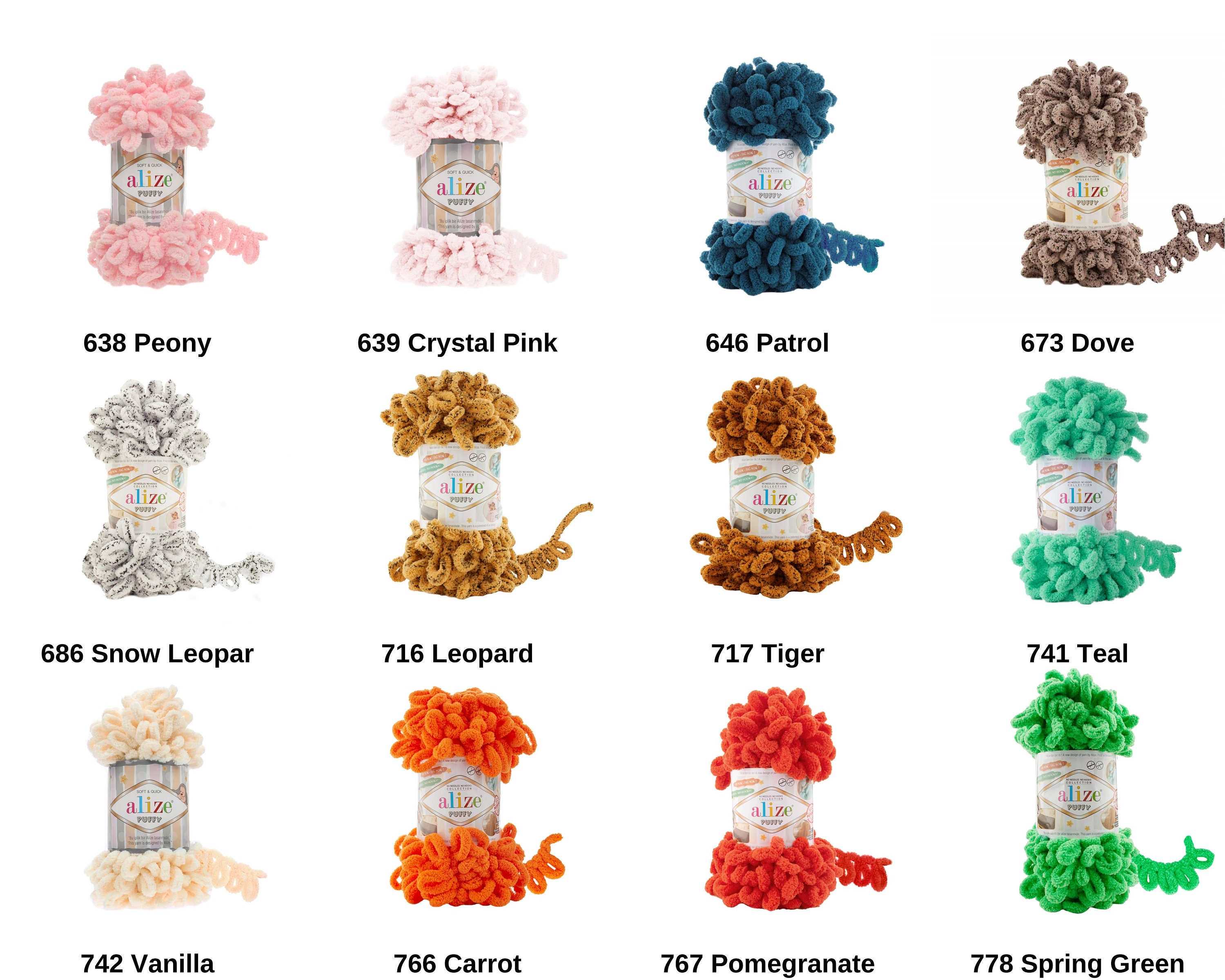 Alize Puffy Blanket Yarn Velvet Yarn Easy Knitting Yarn No Etsy