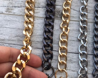 Bag handle chain, 1.20 mt, bag crochet handle, bag suppliess, silvery bag chain, gold bag chain, black bag chain, bag material, bag handmade