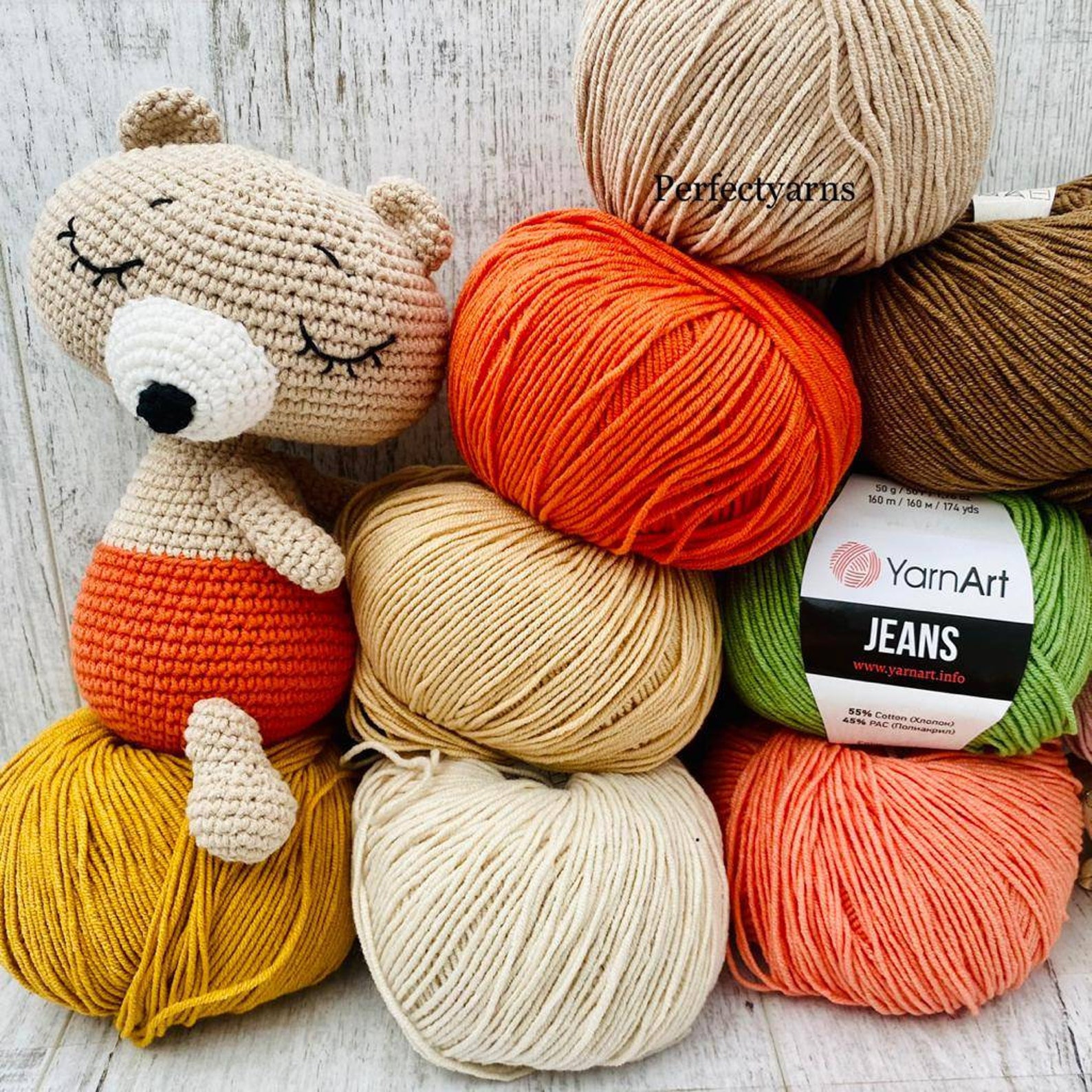 Amigurumi Cotton Yarn Yarnart jeans Knitting Yarn crochet Etsy