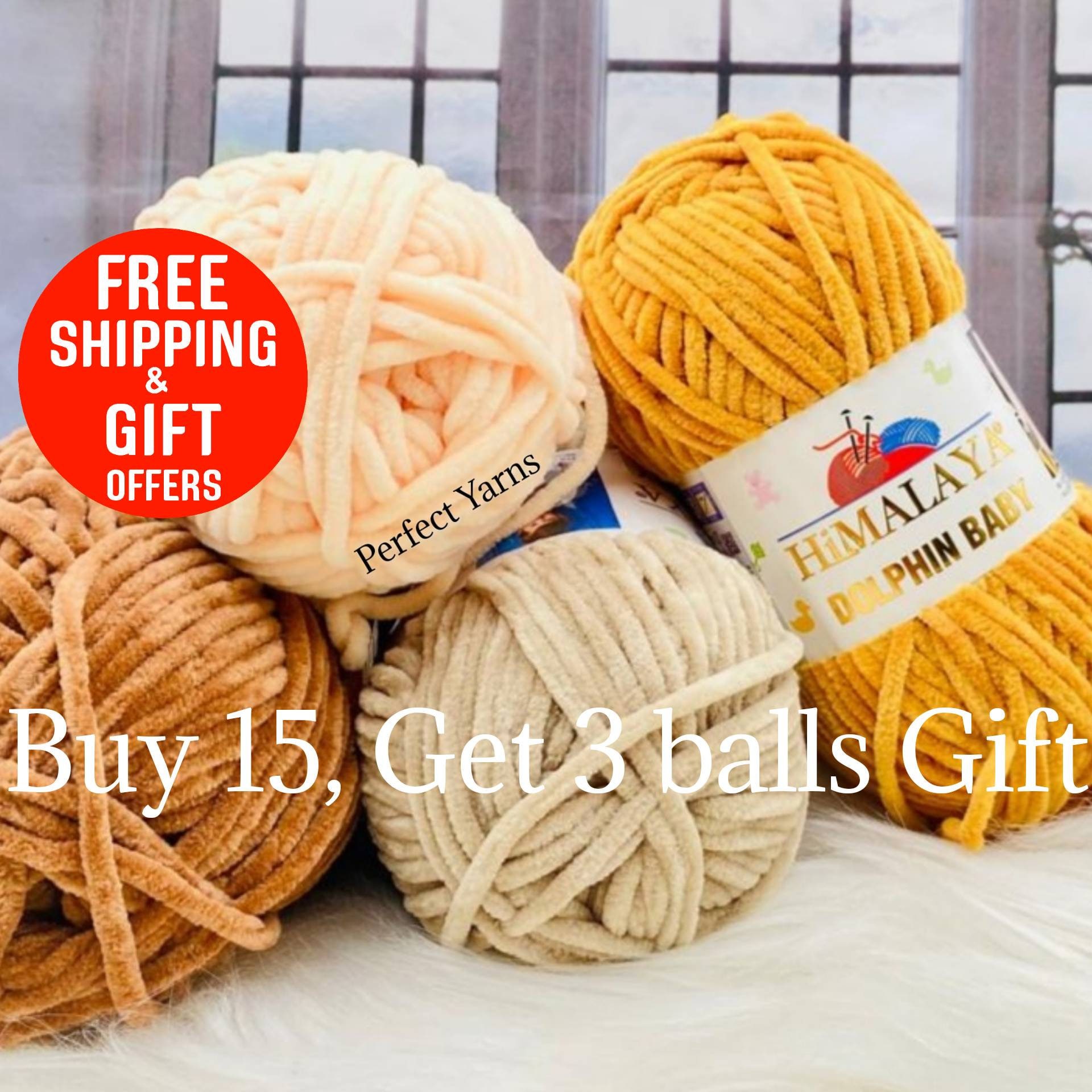 Himalaya Dolphin BIG Yarn 4 Balls/LOT 4x200g (Free Shipping!!) Super Bulky  Thick Knitting Crochet Velvet Chenille Wool Amigurumi - AliExpress