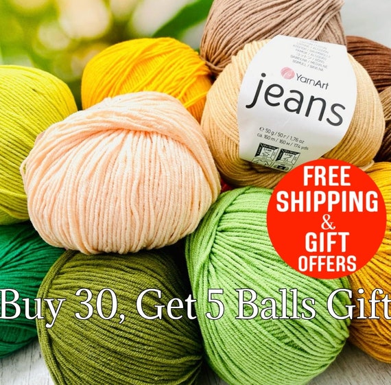 Yarnart Jeans Ply Amigurumi Soft Cotton Yarn, Yarnart Jeans Yarn