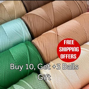 2mm Polyester macrame yarn cord, Polyester macrame crochet knitting bag yarn rope , pp macrame home decor yarn, 0.08 inch 6.70oz 251 yard