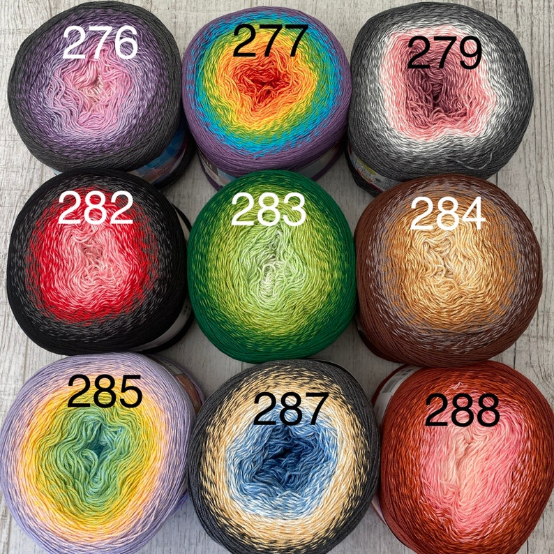 Cotton Shawl Cake fine Yarn, Wraps Dresses Fine Cotton Fiber, Multicolor whirl crochet knitting yarn, YarnArt Flowers Thin yarn, 8.82 oz image 4
