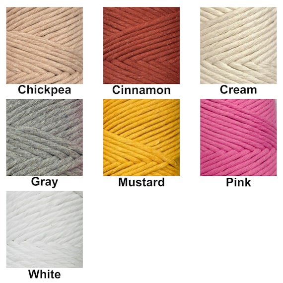 Hilo macramé de color trenzado 3MM - HILOS PERU