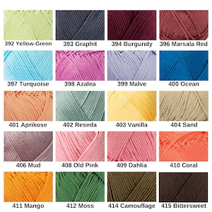 Amigurumi cotton yarns, shiny cotton yarn, shiny Amigurumi yarns, doll yarns, Catania yarns, Schachenmayr yarn, Part 1, code 100 to 304 image 7