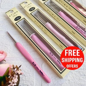 Japan Tulip Etimo Rose Crochet Hook, Amigurumi Crochet, Tulip Etimo Rose, Crochet Hook Set, Japanese Crochet, Pink Crochet Hooks, Hooking