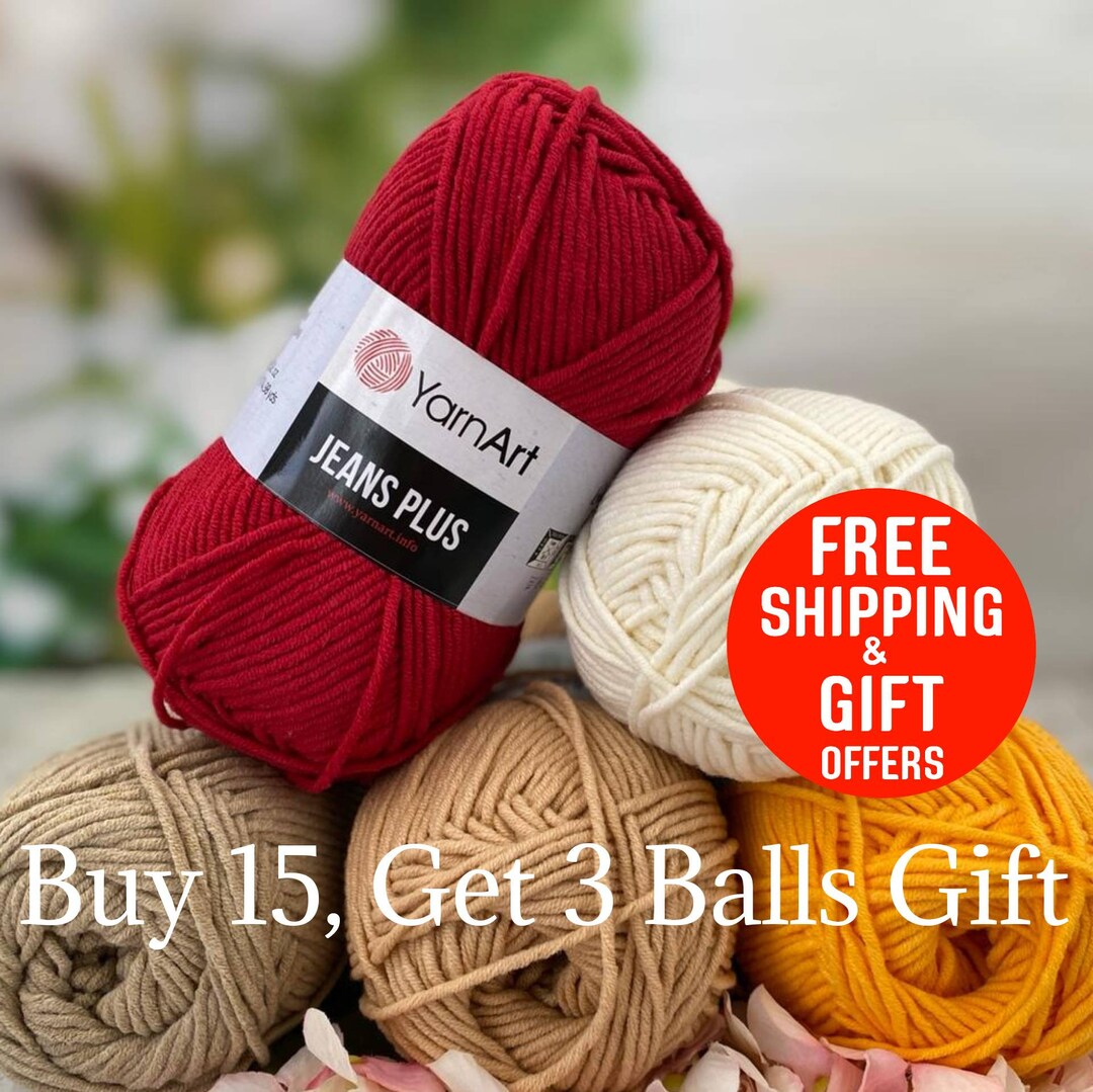 Yarnart Jeans Plus Yarn, Cotton Yarn, Knitting Yarn, Crochet, Soft Yarn