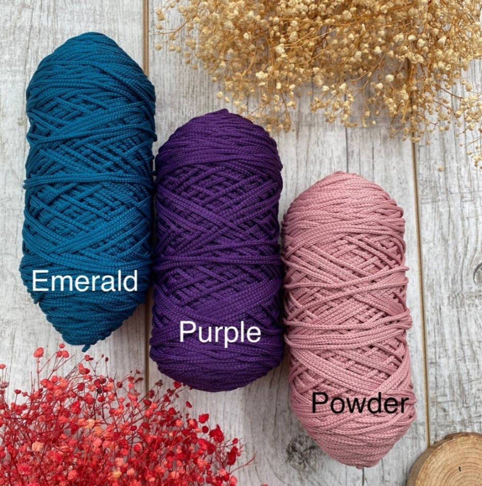 Polyester macrame yarn 3 mm 165 meters 240 grams 541 ft Etsy