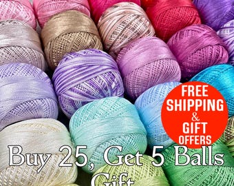 Yarnart tulip, size 10, Lace yarn, Bright lace yarn, Needlepoint, Cross Stitch, crochet, ultra fine, lace yarn, tatting yarn, jewerly yarn