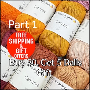 Fils de coton Amigurumi, fil de sport en coton brillant, fils de poupée, fils Catania, fil à tricoter, partie 1, code 100 à 304.