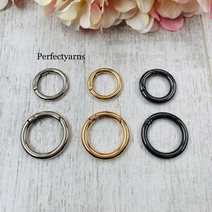 4 pcs Spring Gate O Rings: Metal Bag Accessory Clasp