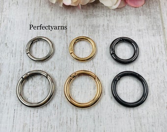 Snap Clip Trigger, 4 pcs, clasp, spring gate ring, Spring Gate, spring ring, O Ring, Keyring, clasp purse, push gate, o ring, bag accessory