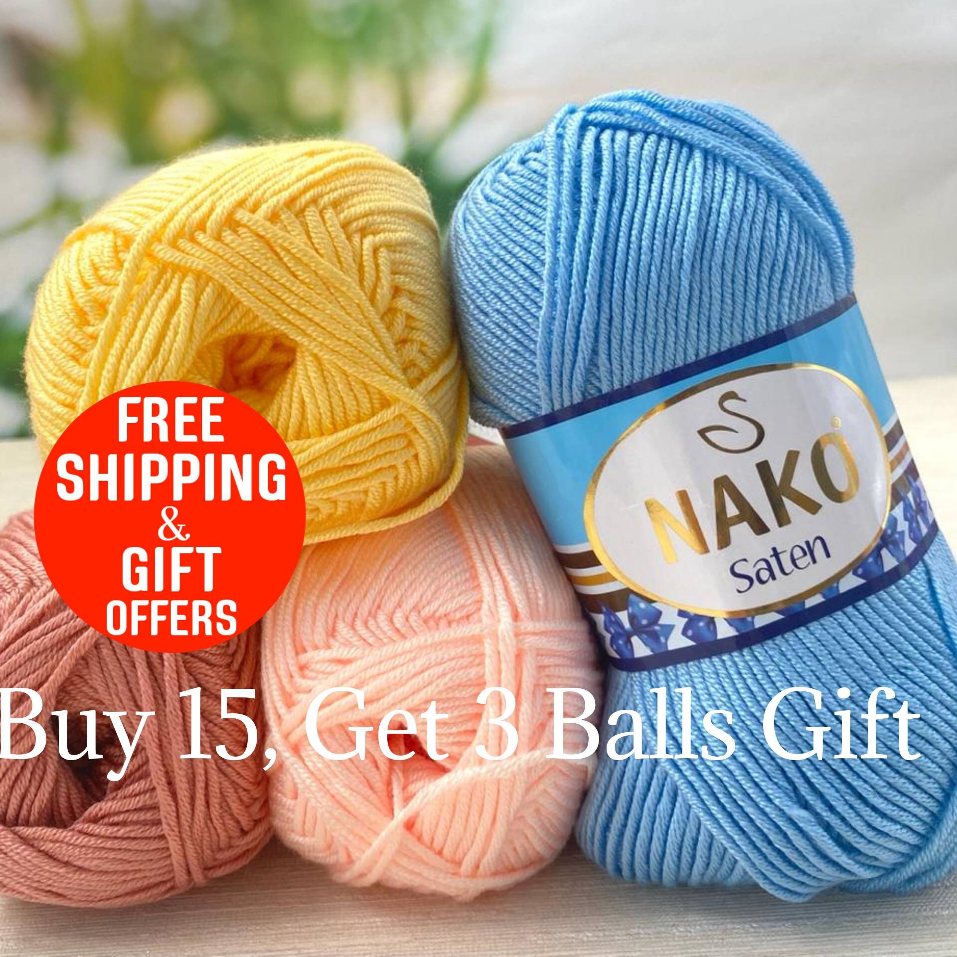 NAKO Saten. Acrylic Yarns Nako Yarn Crochet Yarn Accessories