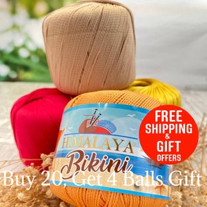 Himalaya Bikini Yarn, Crochet yarn, Knitting yarn, Summer yarn, Swimsuit yarn, Lingerie yarn, Polyamide yarn, Beach crochet yarn, Pareo yarn