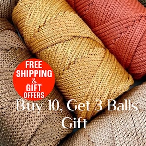 Polyester macrame bag cord 4 mm 0.16 inch , PP polyester cord for crochet bag, sturdy structured bag cord, 8.35 oz, 180 ft, 60 yard