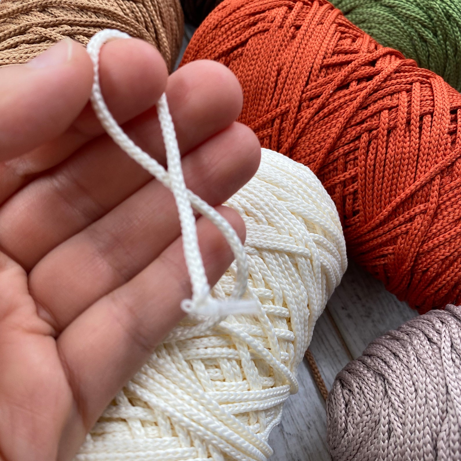 Polyester macrame yarn 3 mm 165 meters 240 grams 541 ft Etsy