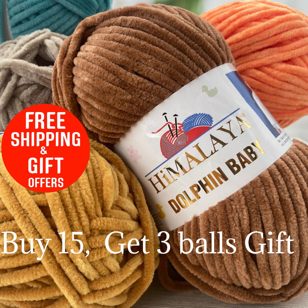 Very Soft Crochet Amigurumi Toy Yarns, Himalaya Dolphin Baby Velvet