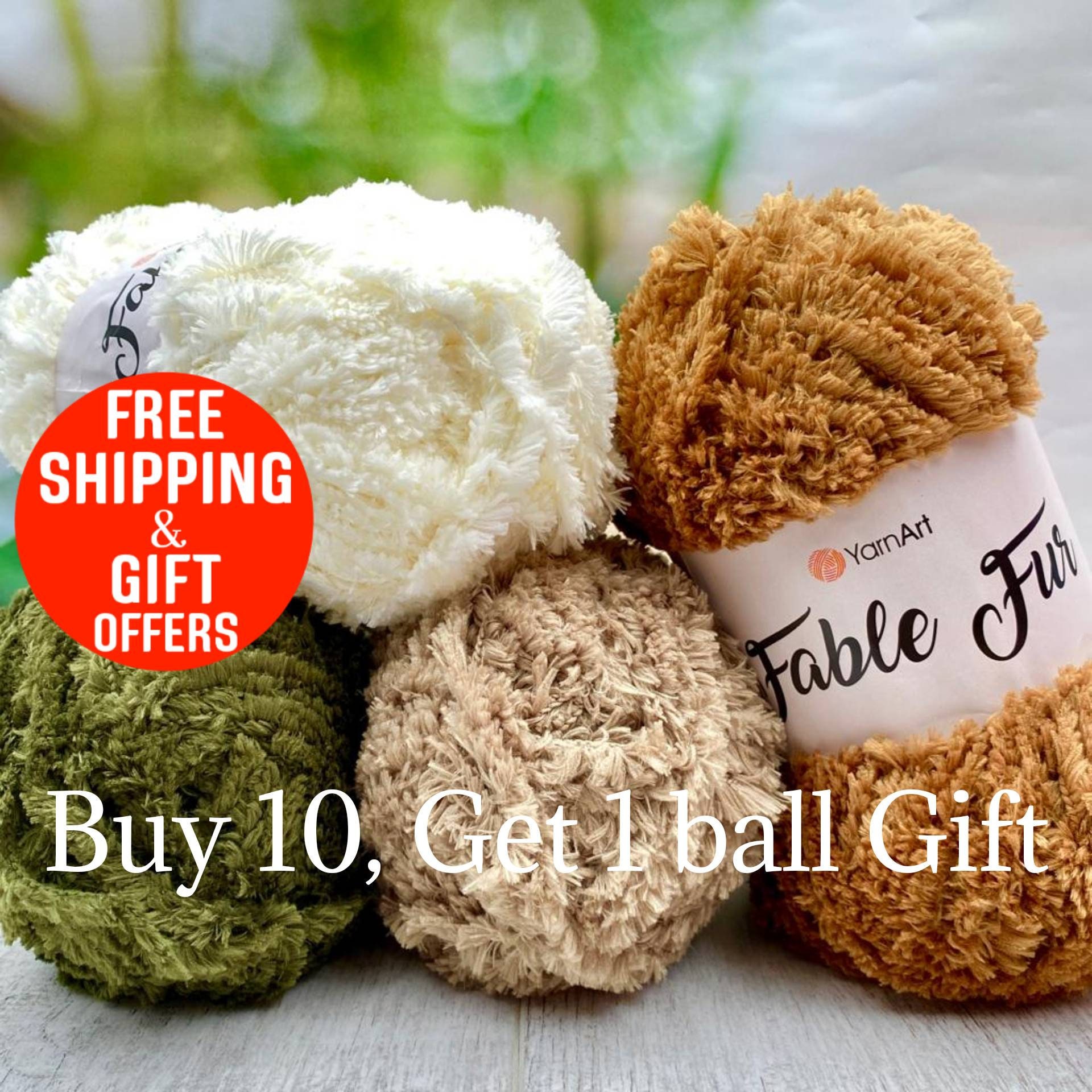 Yarn Art 1 skein yarnart fable fur yarn for knitting and